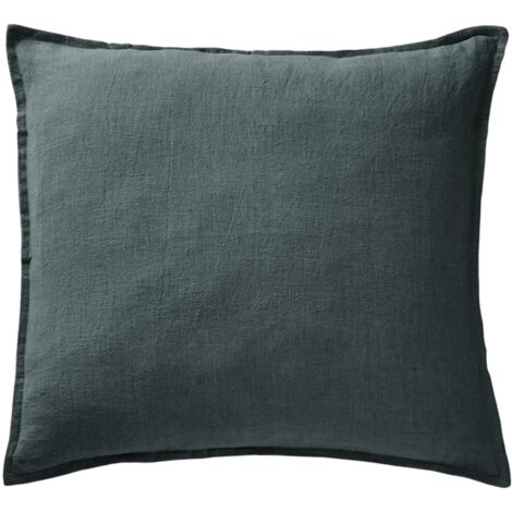 Taie oreiller Lin lave Soline 60 x 60 cm ardoise