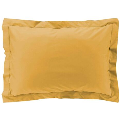 Taies d'oreiller x2 Percale 50x70 cm Jaune