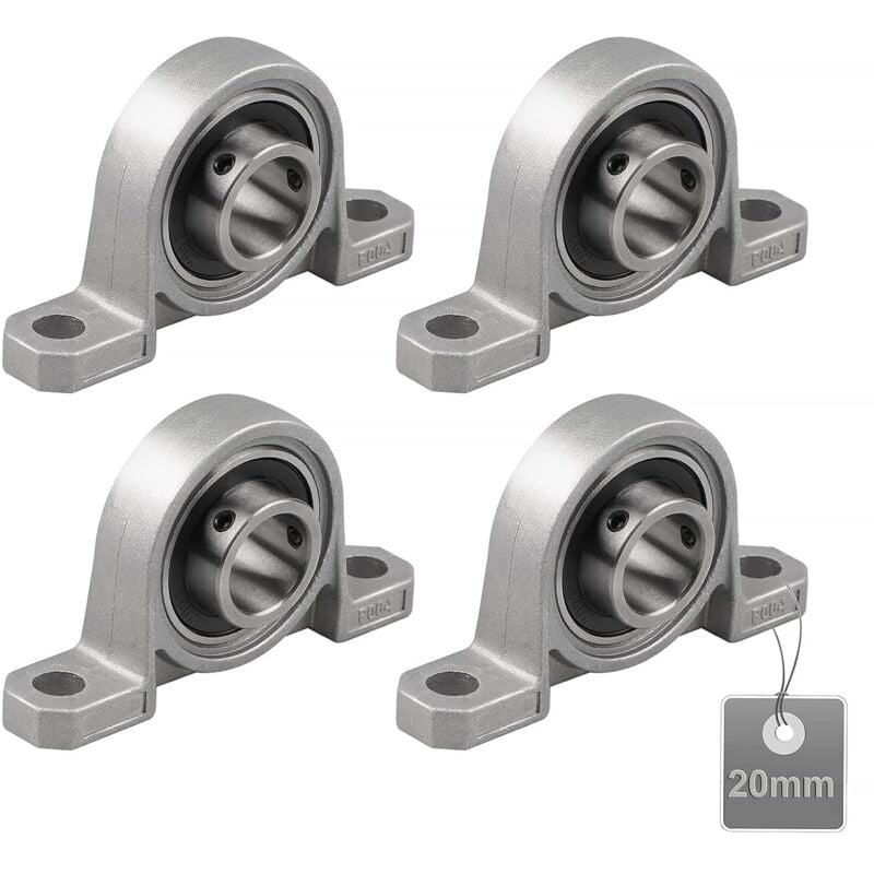 Csparkv - Taille : 20mm,KP004)4 Pièces Roulements de Bloc d'oreiller, Palier Roulement, Roulements à Billes, Roulements Alliage de Zinc, Paliers a