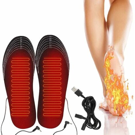 huitailang Semelles Chauffantes, Semelle Chauffante Electrique USB, Semelle  Thermique, Chauffe-Pieds Doux sans Fil À Semelle Intérieure Chauffante