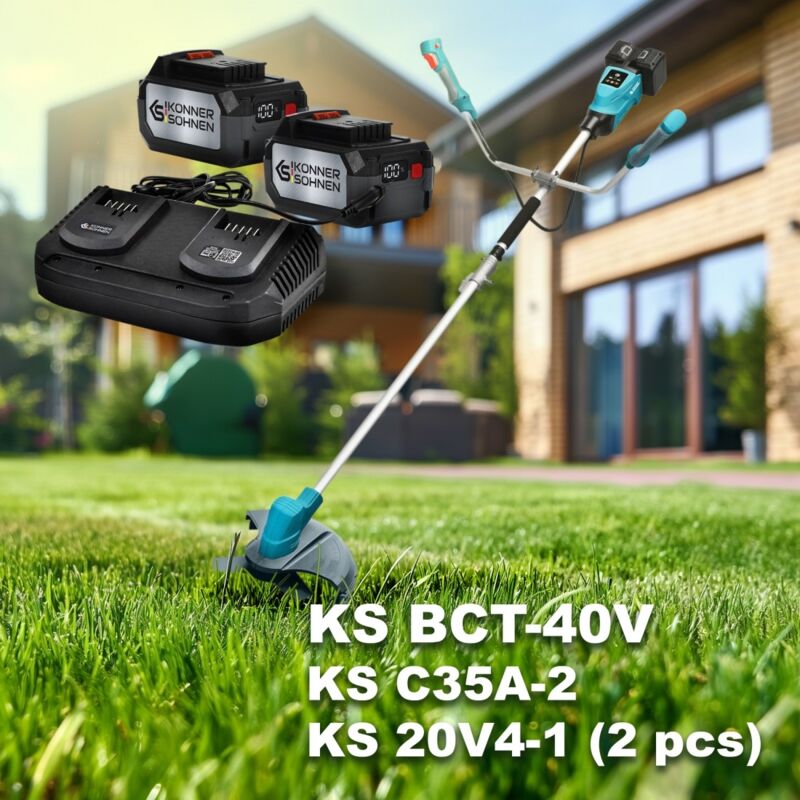 Taille-bordures de jardin sur batterie ks BCT-40V + ks C35A-2 + ks 20V4-1 (2 pcs)