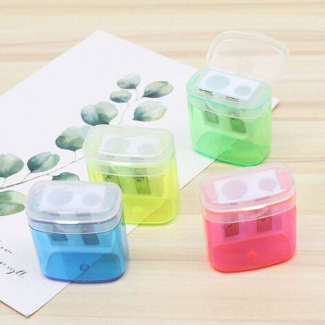 taille-crayon en plastique transparent 4 pièces