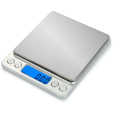 Taille Extra Large Balance de Alimentaire 3kg/0.1g Rechargeable par USB Numérique Balance de Cuisine，PréCision Balance Électronique Plateaux de Table de pesée en Acier Inoxydable