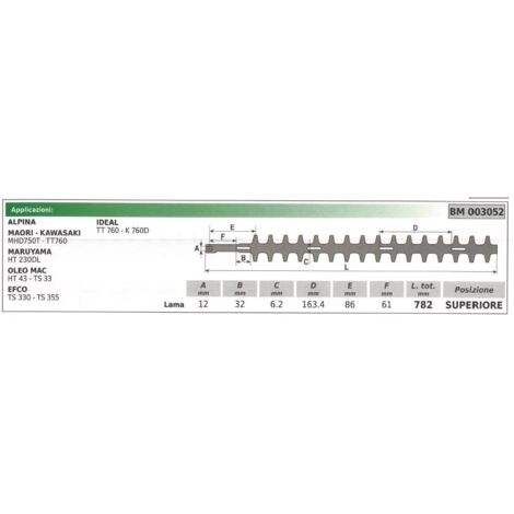 Taille-haie ALPINA lame supérieure TS 330 355 003052