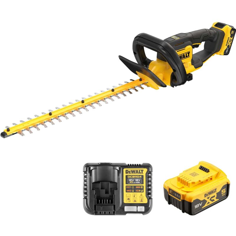 Taille haies 55 cm écartement de 19 mm XR 18V 5 Ah Li ion Dewalt DCMHT562P1 QW