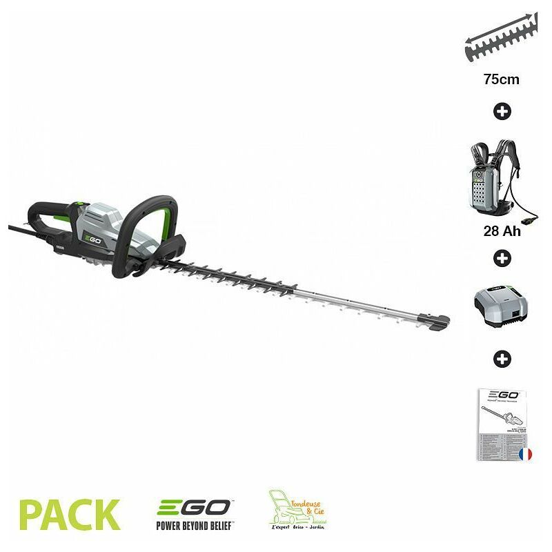 Ego Power+ - Taille haie professionnel double lame 75 cm Egopower coupe 33 mm HTX7500