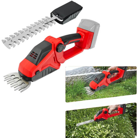 Taille-haie sans fil 2-en-1, 1200 tr/min, tondeuse à gazon portable, kit taille-haie électrique, outils de jardinage