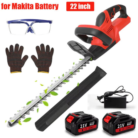 Taille-haie sur batterie – 1500 tr/min – Lame 22" – Élagage sans fil – Makita 21V – Lot 2 accus