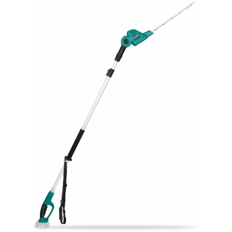 Taille-haie télescopique 20V Vonroc sans batterie, ni chargeur rapide) - Lame inclinable - Perche extensible (200-260 cm)