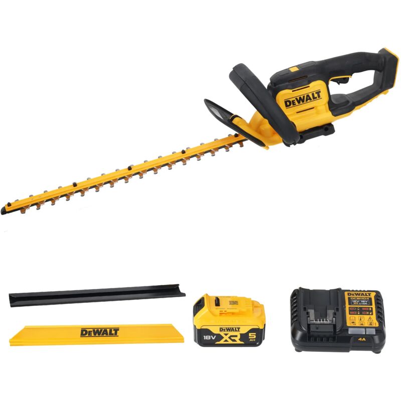 Taille haies 55 cm écartement de 25 mm XR 18V 5 Ah Li ion Dewalt DCMHT564P1 QW