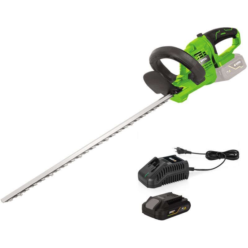 Taille haies sans fil 20V + Batterie lithium 3.0AH Lame 51Cm Chargeur Rapide Vito