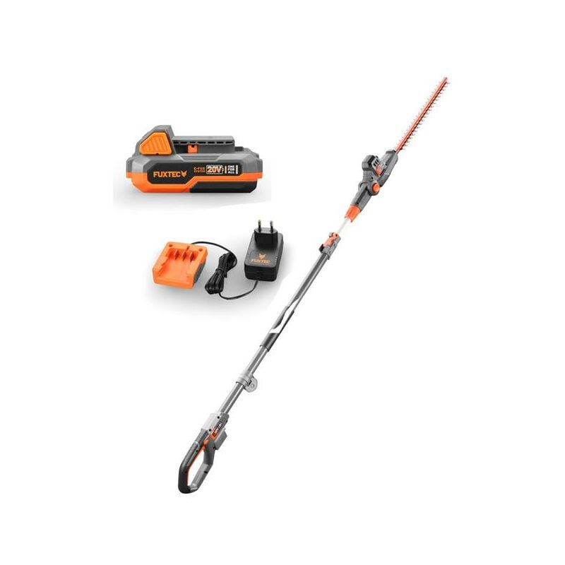 Taille haie telescopique batterie Fuxtec FX-E1HH20 - 20V lame 25cm - Set batterie 2Ah et chargeur 1A