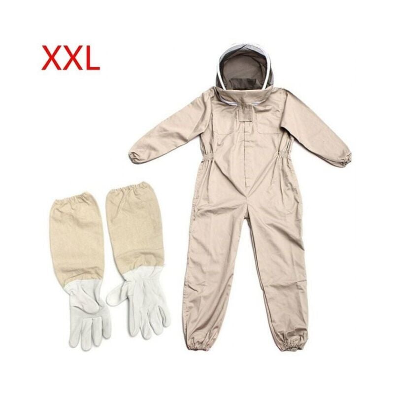 Cyslmuk - Taille xxl Tenue d'apiculture - Vêtement d'apiculture - Protection complète du corps - Gants pour débutants