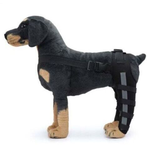 (taille S)Genouillère de chien de protection de jambe arrière double pour l'arthrite de luxation de la rotule maintient l'articulation au chaud soutien supplémentaire