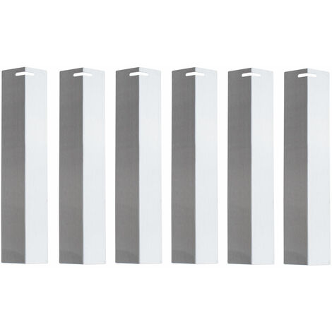TAINO BASIC Edelstahl Brennerabdeckung 6er Set Gasgrill 30x7cm Flammenverteiler