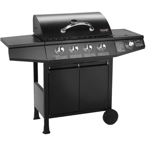 TAINO BASIC Gasgrill BBQ 4 Edelstahl Brenner Seitenkocher TÜV