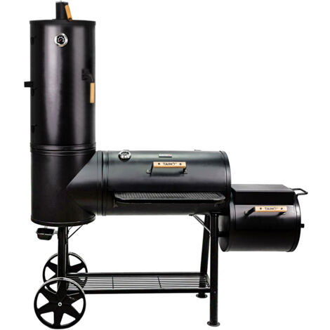 Taino – Fumoir professionnel 130 kg – Acier laminé à froid 3,5 mm – Dimensions 188x175x65 cm – Roulettes pour déplacement facile