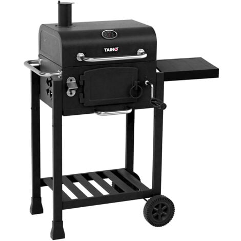 TAINO HERO Fumoir petit barbecue chariot à charbon de bois gril cheminée gril sur pied grille de fumeur