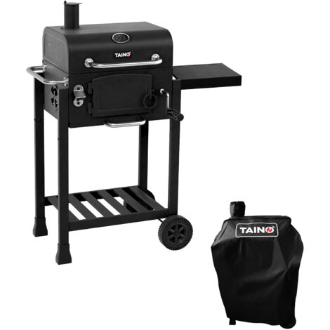 TAINO HERO Set Smoker klein Grillwagen Holzkohle-Grill Grillkamin Standgrill