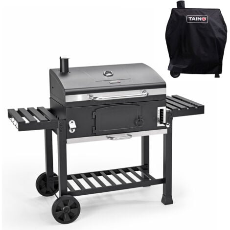 TAINO HERO XXL Set Fumoir Barbecue Grill Chariot Charbon de Bois Fumoir Four Hotte