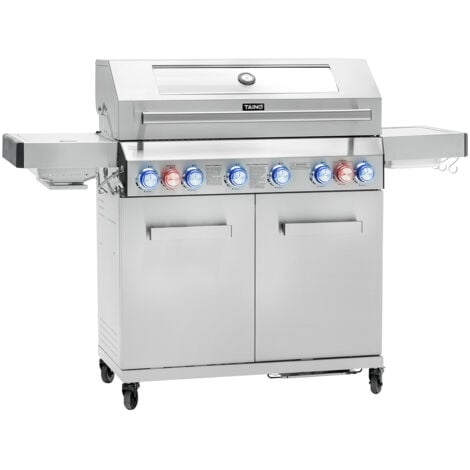 TAINO PLATINUM YAMARA 6+2 Gasgrill Edelstahl 6 Brenner Sear-Burner Backburner