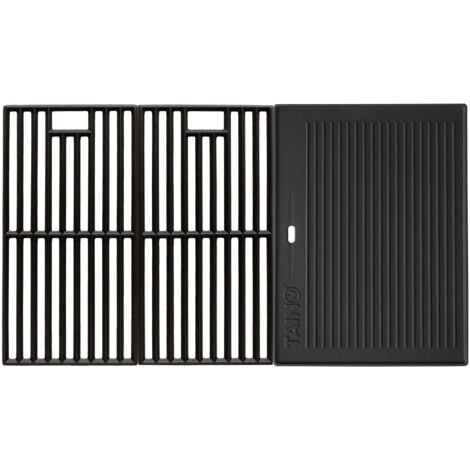 TAINO PRO 6+1 Gusseisen Rost Grillplatte Grillrost Zubehör Set Gasgrill Grill