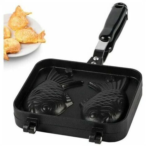 taiyaki gaufrier japonais moule &agrave machine, gaufre poisson, antiadh&eacutesif pour avec moule en acier inoxydable agrave  faces