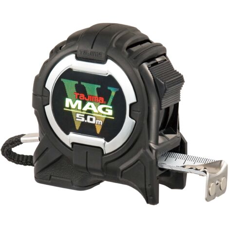 Tajima Bandmaß W-MAG Länge 5m Breite 25mm mit Magnetschiene magnetische Endhaken