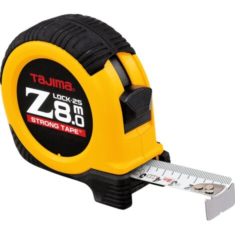 Tajima Bandmaß Z-LOCK Länge 8 m Breite 25 mm Dual-Lock-Bandmaß mit NylonCoat