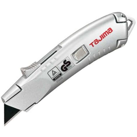 TAJIMA Couteau lame V-Rex - Bouton poussoir - Autorétractable