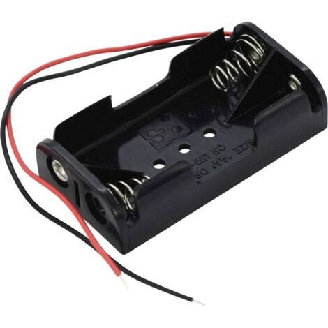 Takachi SN32 Support de pile 2x LR6 (AA) raccordement par fils (L x l x H) 57.6 x 31.2 x 15.2 mm