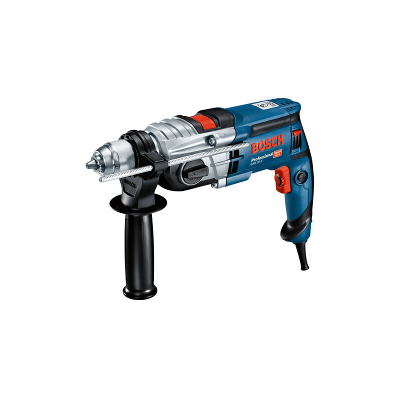 Gsb 20-2 - Taladro percutor (850 w, 2 velocidades, 3000 rpm, ø max perforación hormigón 18 mm, set 7 brocas, en maletín) - Bosch Professional