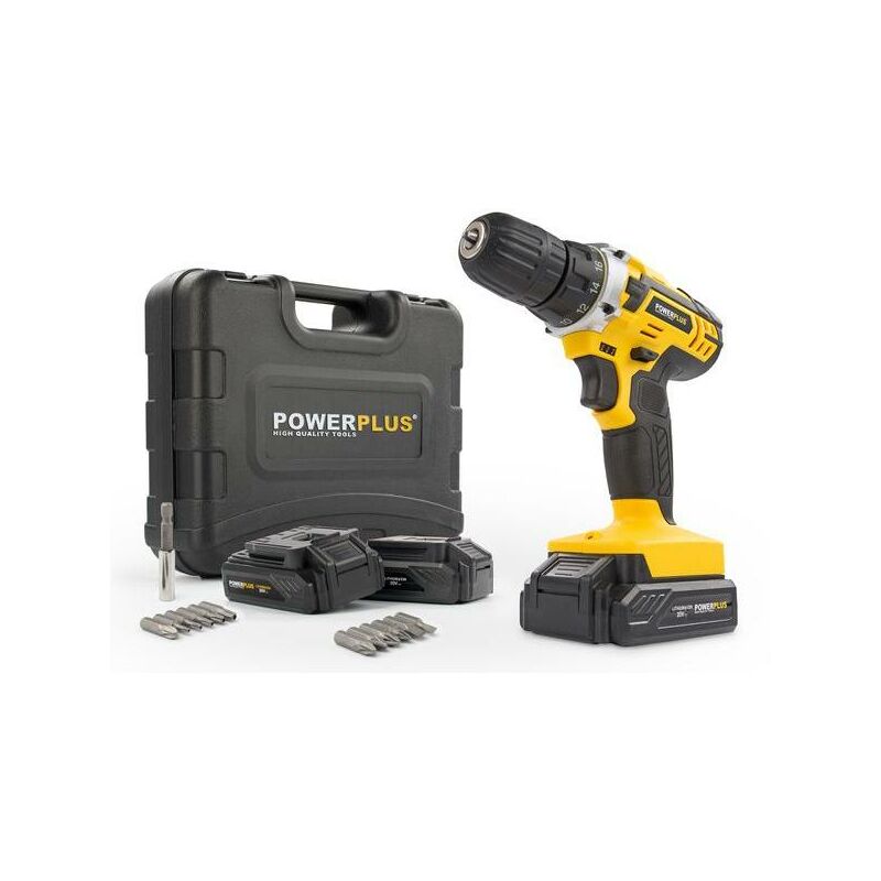 

Taladro a batería 20V - 3 Baterías PowerPlus POWX00501