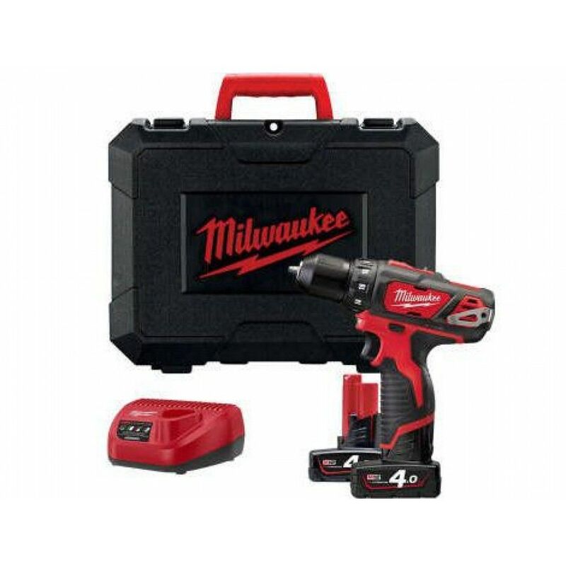 

Milwaukee - Juego de destornillador / destornillador de impacto de batería de ión de litio M12 BPD-402C 12V (2x 4.0Ah batería) en estuche