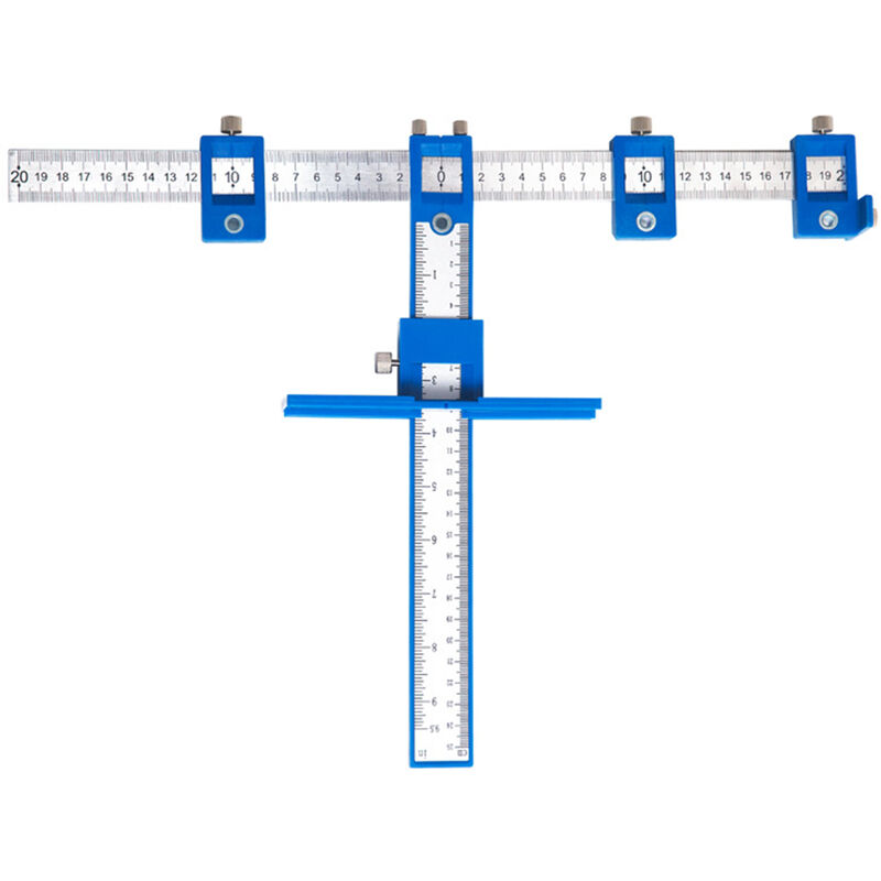 

Taladro ajustable ponche Localizador de Tratamiento de la madera de perforacion cajeadoras para las manijas en las puertas perillas del cajon, azul