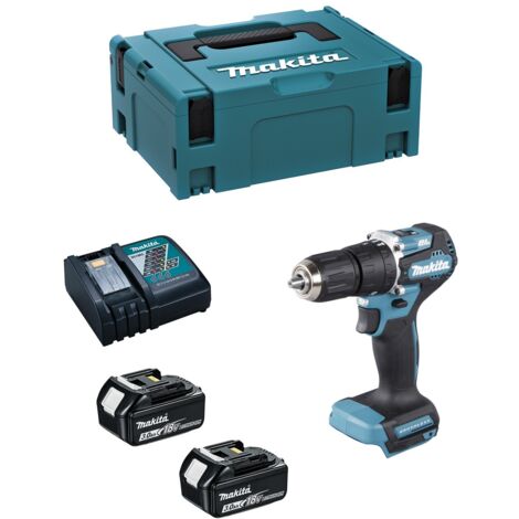 Taladro/Amartillo 40Nm 18V MAKITA 2 batt.BL1830B + cargador - DHP487RFJ