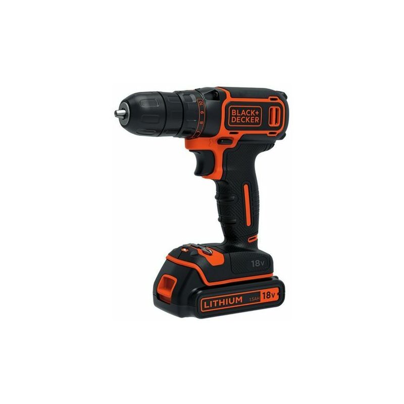 

Black&decker - 'BLACK&DECKER BDCDC18KB-QW - Taladro atornillador a batería 18V 1.5Ah con maletín y 2 baterías 1.5Ah'