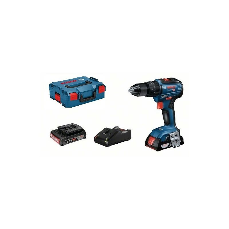 

Bosch GSB18V-55 - Taladro percutor batería 2x2Ah en L-Boxx