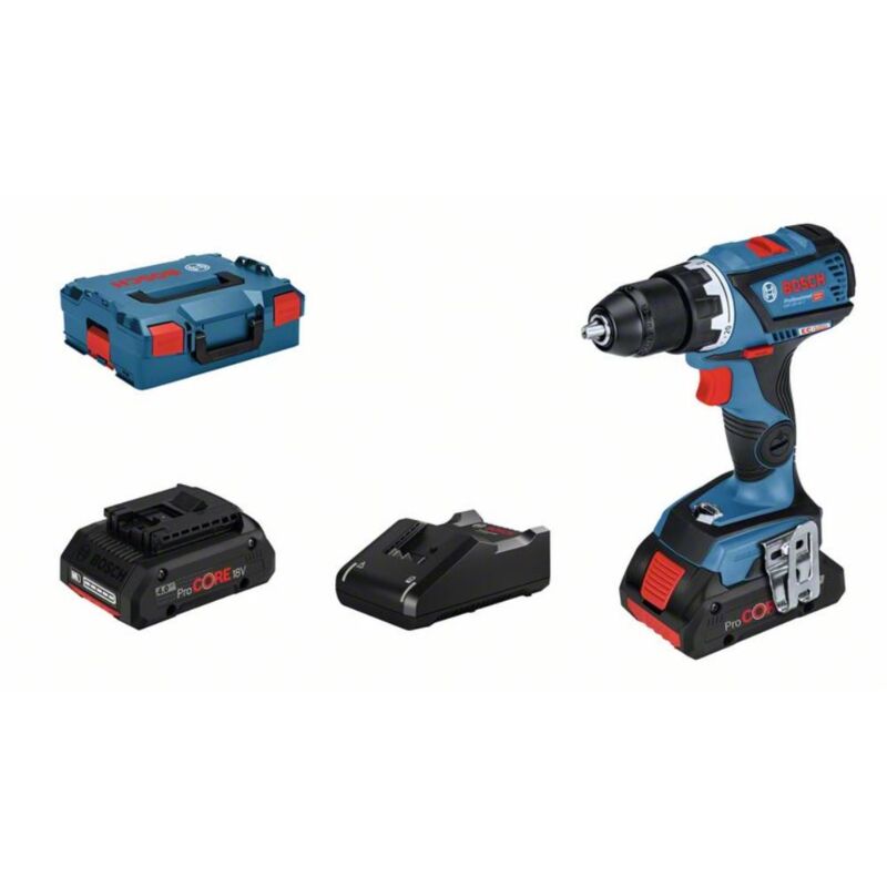 

Bosch Taladro/atornillador a batería 18V GSR 18V-60 C | 2x baterías recargables de 4,0 Ah ProCORE18V