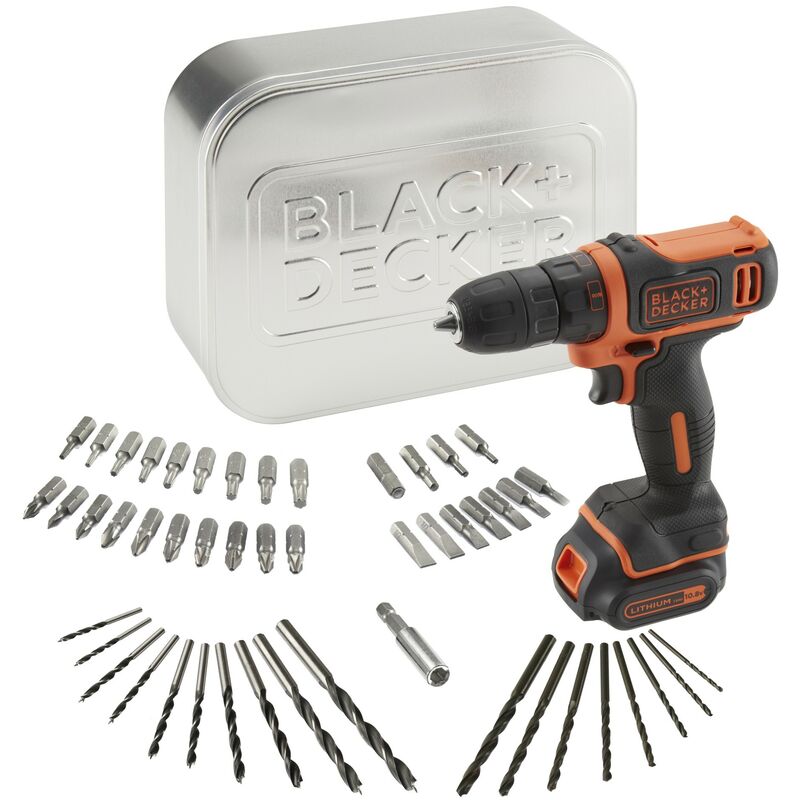 

Black & Decker BDCDD12AT-QW Posee 11 posiciones de embrague para un control preciso, para taladrar en madera, plástico y todas las tareas de