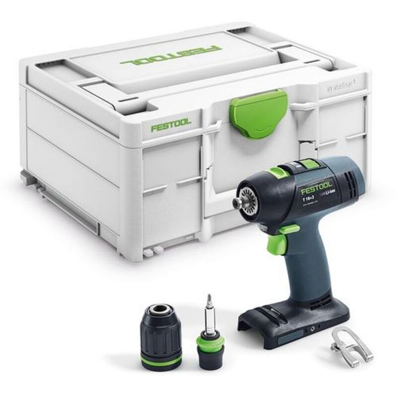 

Festool Taladro atornillador a batería T 18+3-Basic