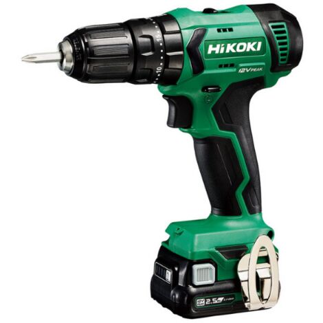 Taladro atornillador de impacto Hikoki DV12DAWFZ de 12 V y 38 Nm con estuche de 2 x 2,5 Ah