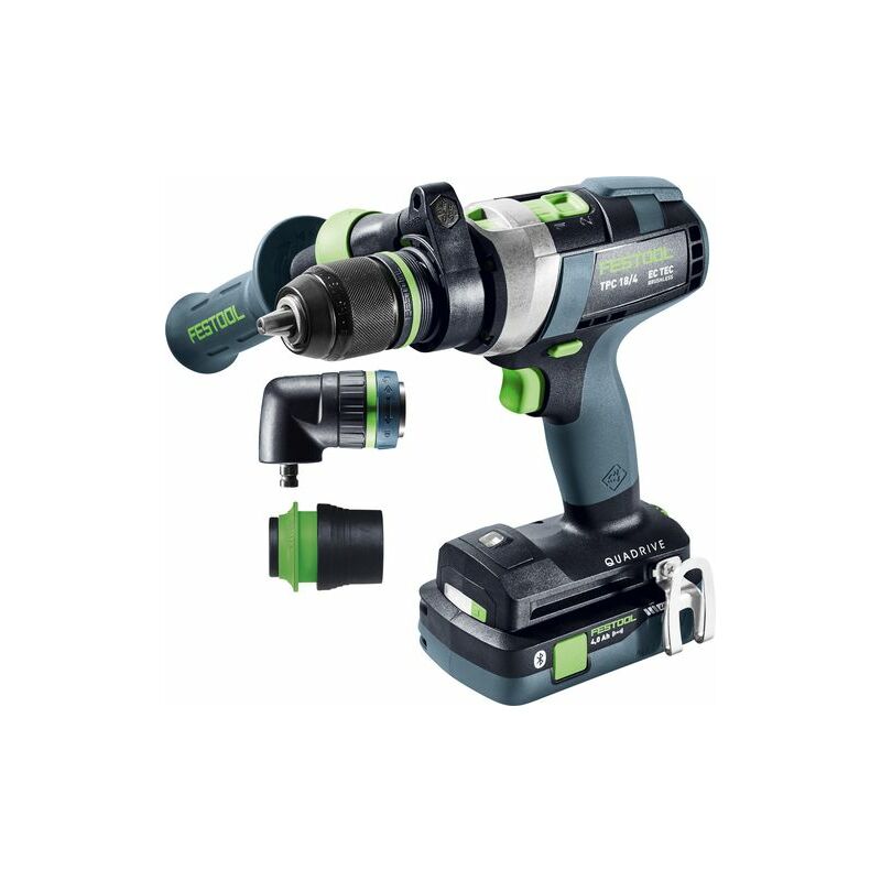 

Festool - TPC 18/4 5,2/4,0 I-Set SCA QUADRIVE 18V Li-Ion juego de taladro de impacto (1x 4.0Ah y 1x 5.2Ah) en systainer - 75Nm