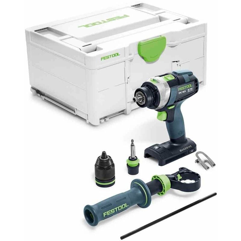 

Festool TPC 18/4 I-Basic QUADRIVE 18V Litio-Ion Taladro de impacto (solo máquina) en systainer - 75Nm