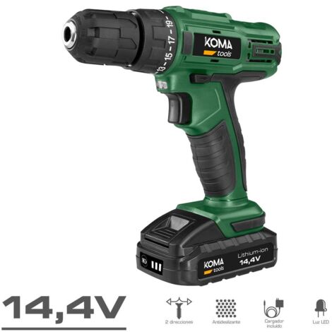 Taladro atornillador KOMA TOOLS 14,4V - Batería 1,5Ah - Cargador