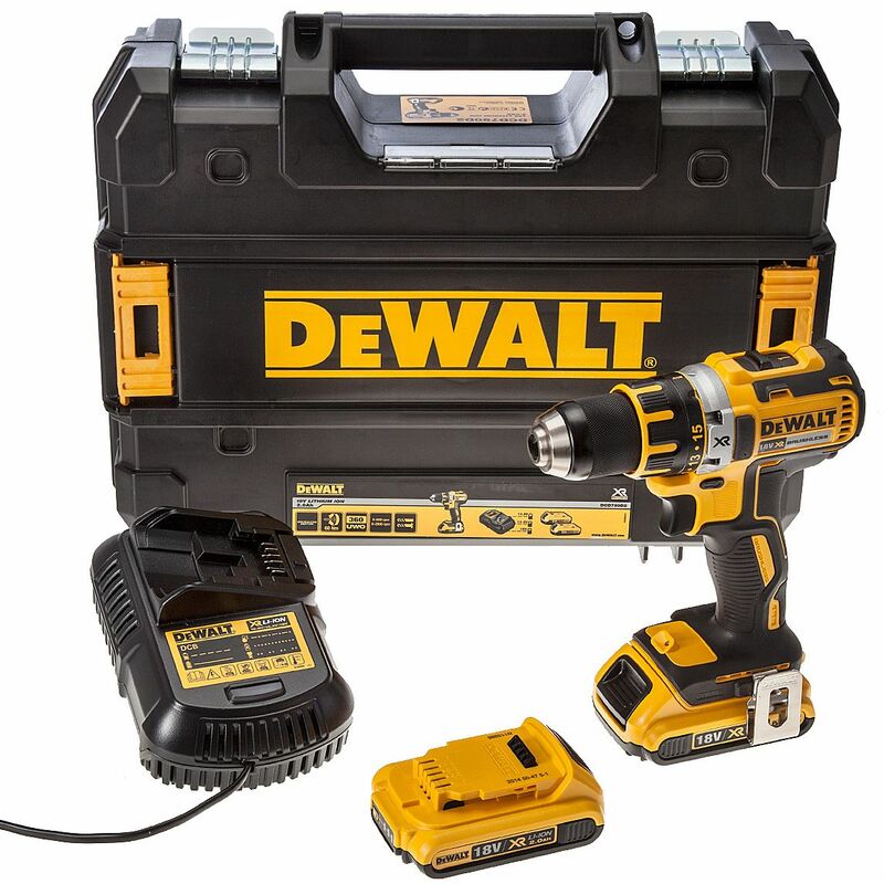 

DeWalt DCD790D2 18V Li-Ion Taladro atornillador compacto set (2 Baterías 2.0Ah) en Maletín TSTAK -sin escobillas