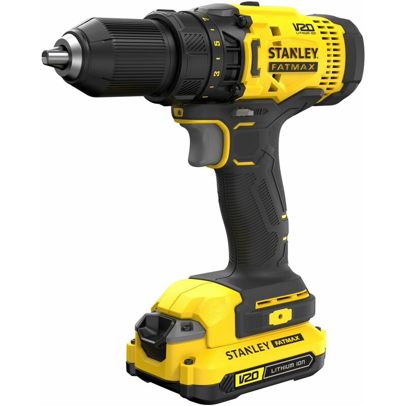 

Stanley ® - Stanley SFMCD700C2K-QW Taladro Atornillador V20 18V 50Nm con 2 baterías Li-Ion 1,5Ah