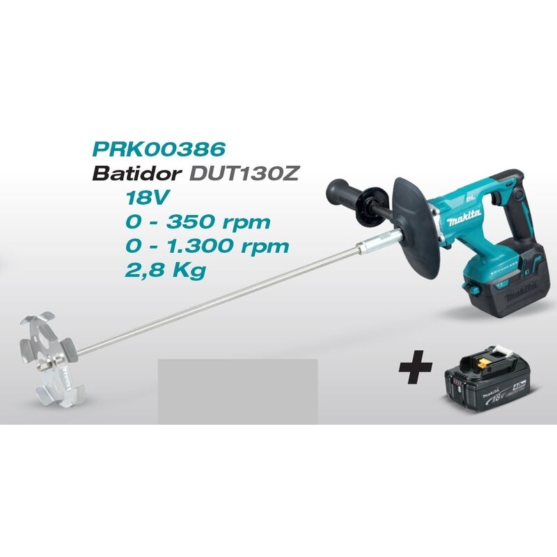 

Makita - Taladro batidor BL 18V LXT 165mm DUT130Z PRK00386