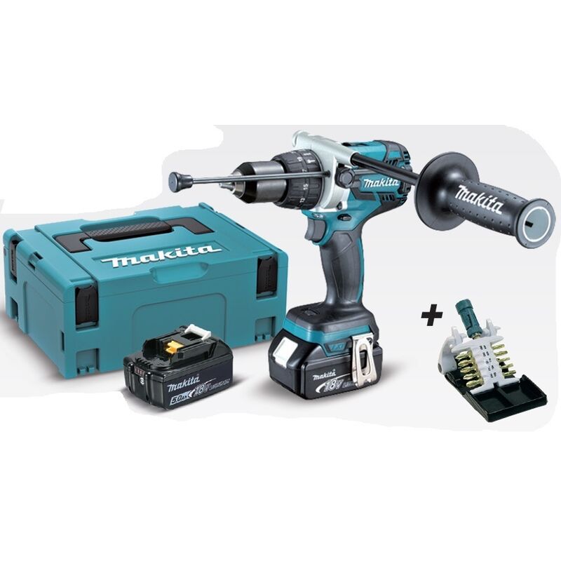 

Makita - Taladro combinado BL 18V LXT 115 Nm DHP481RTJ PRK00379 + puntas