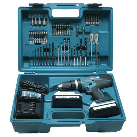 Taladro de impacto MAKITA 18V - 2 baterías BL1815G 1.5Ah - 1 cargador DC18WA HP457DWE10